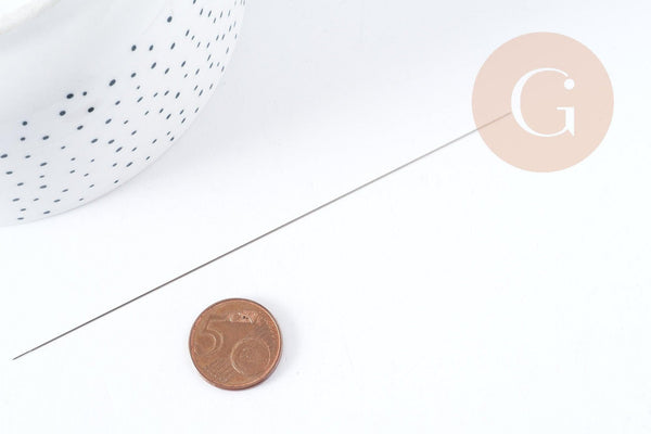 Aiguille de perlage acier inoxydable 125x0.3mm, x1 (G8938)