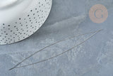 Aiguille de perlage en acier inoxydable grand œil 125x0.5mm x1 (G8196)