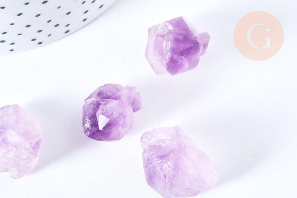 Améthyste naturelle brute 15-29mm pierre semi-précieuse, x1 (G6841)