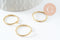 Anneau torsadé ouvert laiton brut 18mm, x5 (G9910)