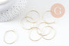 Anneaux créoles acier inoxydable 316 doré 30mm x20 x50 x100 (G0427)