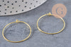 Anneaux créoles dorés 30mm, x20-50-100 (G2602)