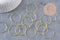 Anneaux créoles dorés 30mm, x20-50-100 (G2602)