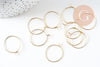 Anneaux créoles en acier 304 doré inoxydable 20mm, x20-50-100 (G2519)