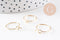 Anneaux créoles en acier 316 doré inoxydable 15mm, x20 (G9983)