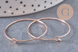 Anneaux créoles en or rose, x20-50-100 (G4799)