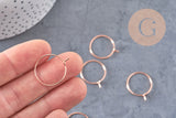Anneaux créoles or rose 20mm x20-50-100 (G4794)