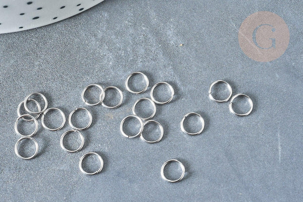 Anneaux de jonction ronds acier 304 inoxydable 6mm, x3gr (G8001)