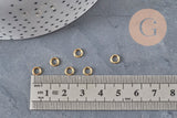 Anneaux fermés ronds acier 304 inoxydable doré 5mm/0.8mm, x10 (G11292)