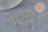 Anillas cerradas redondas de acero inoxidable 304 dorado de 7 mm/0,8 mm, x10 (G11230)