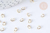Anneaux ovales fer doré 16K 2x3mm, x 1gr (G1713)