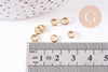 Anneaux rond ronds ouvert laiton brut 5mm x1mm, x100 (G10696)