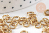 Anneaux rond ronds ouvert laiton brut 6mm, x100 (G0617)