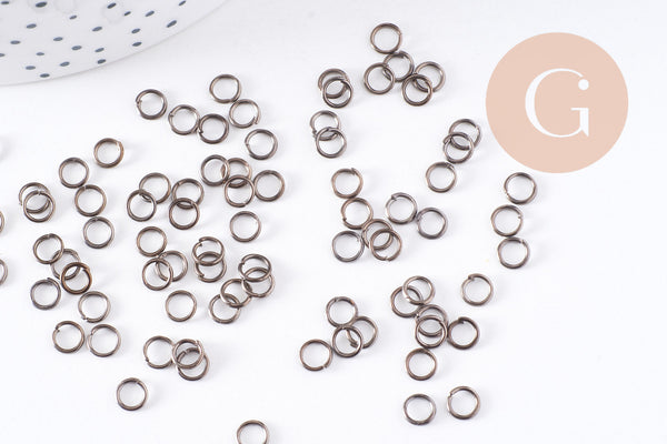 Anneaux ronds métalgun anneaux ouverts 5mm, x20 (G1417)