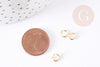 Anneaux ronds ouverts acier 304 inoxydable doré 6x1mm, x10 ou x50 (G2089)