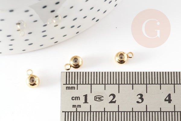 Attache bélière pour pendentif laiton doré 7mm, x5 (G9230)