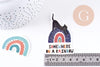 Autocollant arc-en-ciel chats variés 40x80mm, x50 (G10705)