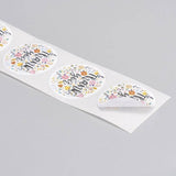 Autocollant fleur merci 25mm, x500 (G5084)