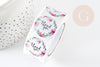 Autocollant merci fleurs 25mm, x500 (G3289)