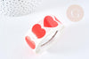 Autocollants Coeur rouge 25mm, le rouleau (G8427)