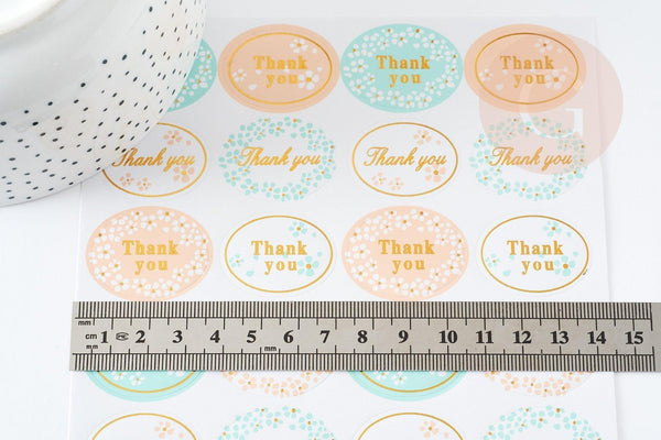 Autocollants Merci, x24 (G2748)