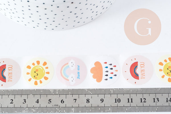 Autocollants Météo 25mm, x1 rouleau de 500 (G9002)