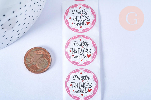 Autocollants Pretty things 25mm, x500 (G5103)