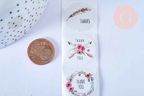 Autocollants merci, x500 (G8423)