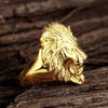 Bague acier or large lion homme 8.1mm, x1 (G6862)