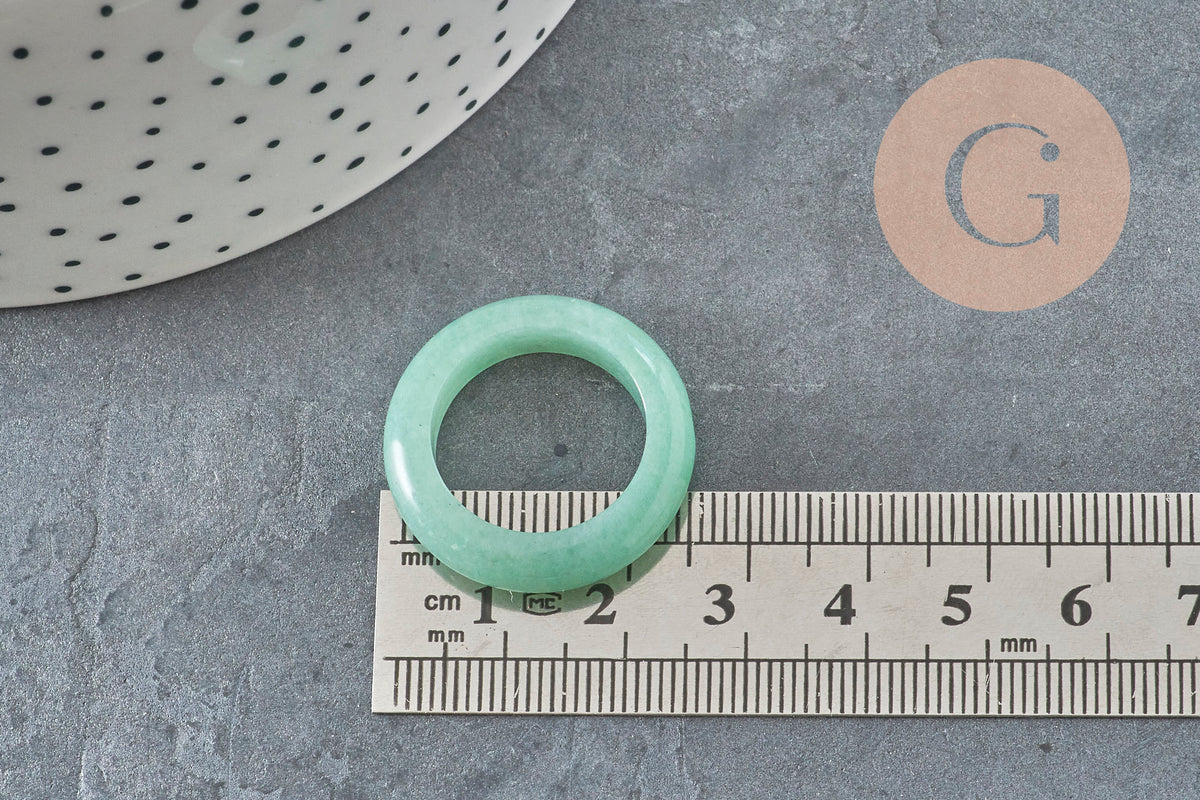Bague aventurine naturelle 17-21mm, x1 (G11410)-Bague-Gingerlily Perles
