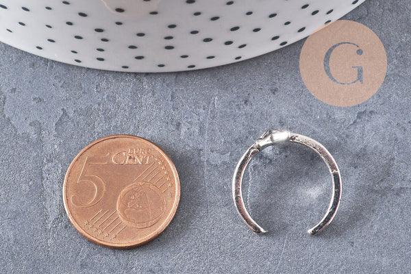 Bague fine argenté étoile 16mm, x1 (G3047)