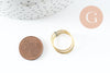 Bague fine triple laiton brut 18mm, x2 (G1698)