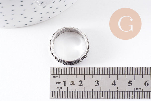 Bague homme argenté 20mm, x1 (G0938)