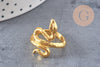 Bague homme dorée réglable serpent 18mm, x1 (G2920)