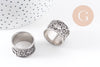 Bague large homme argenté 21mm, x1 (G0328)