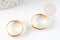 Bague réglable dorée 16K avec plateau 5mm, x1 (G0709)
