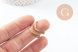 Bague réglable double pointe 19mm, x2 (G1486)