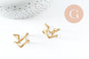 Bague réglable double pointe 19mm, x2 (G1486)