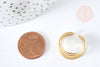 Bague réglable fine 4 anneaux acier doré 304 inoxydable IP taille 54, x1 (G8468)