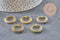 Bague réglable laiton doré zircon coloré 16mm, x1 (G4336)