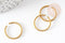Bague réglable torsadée fine laiton brut 19mm, x2 (G8068)