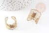 Bague réglable vague laiton brut 19mm, x2 (G0321)