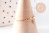 Bague très fine alliance acier inoxydable doré rainurée 1mm, x1 (G10499)