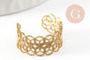 Bagues réglables dentelle laiton brut 19mm, x1 (G0510)