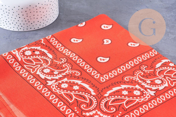 Bandana motif Cachemire Polyester 55cm, x1 (G10691)