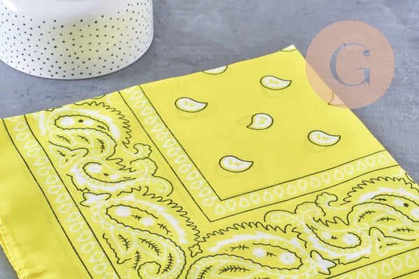 Bandana motif Cachemire Polyester 55cm, x1 (G10691)