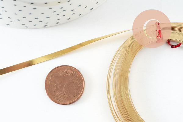 Bande pour serti laiton brut 3mm, x50cm (G10127)