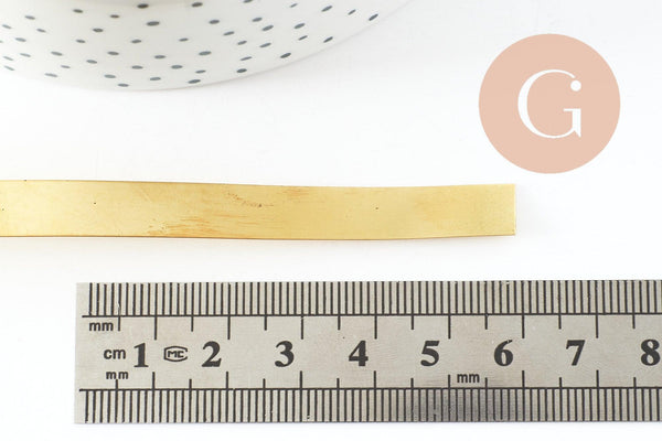 Bande pour serti laiton brut 8mm, x50cm (G10128)