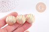 Barrette coquillages métal doré 73mm, x1 (G10689)