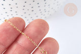 Base de bracelet chaine dorée satellite 16K 2.5microns 17.7cm, x1 (G8182)